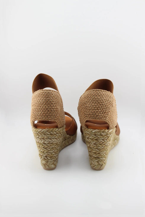 Paseart Elastic Strap Espadrille Wedge Sandals